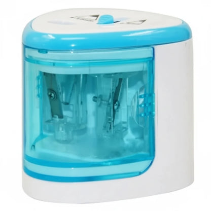 Automatic Electric Pencil Sharpener – Dual Hole Battery Powered Sharpener with Auto Stop for School and Office Supplies