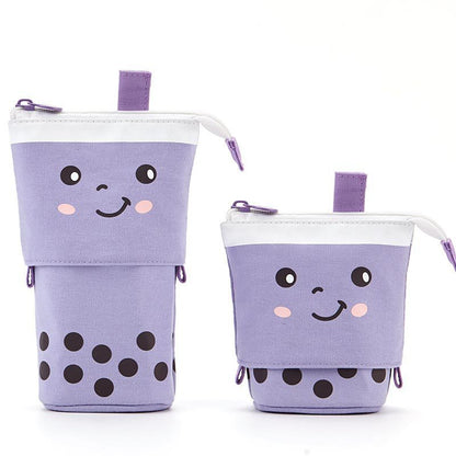 Telescopic Pencil Case – Kawaii Standing Pen Holder with Large Capacity Storage for School Stationery and Makeup Essentials