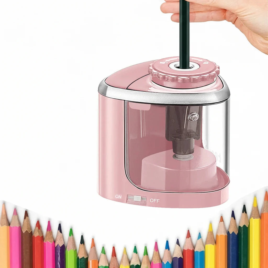 Automatic Electric Pencil Sharpener – Desktop Stationery Tool for Students, Teachers and Office Supplies with Fast Sharpening
