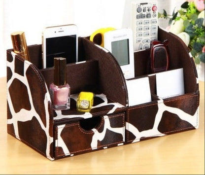 Desktop Storage Organizer – Multifunction Pen Holder, Business Card Box and Office Supplies Organizer for Home and Workspace
