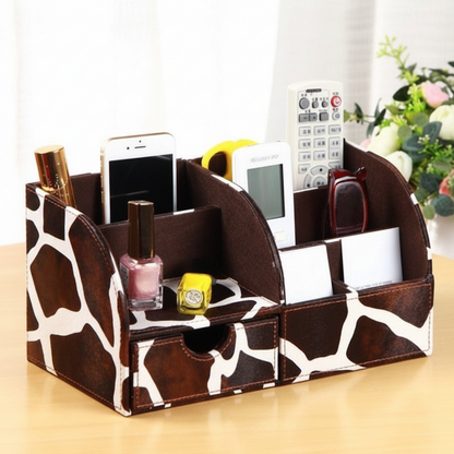 Desktop Storage Organizer – Multifunction Pen Holder, Business Card Box and Office Supplies Organizer for Home and Workspace