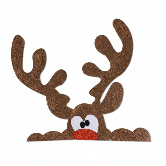 Christmas Window Stickers – Felt Santa Snowman Reindeer Wall Decals for Holiday Windows and Doors