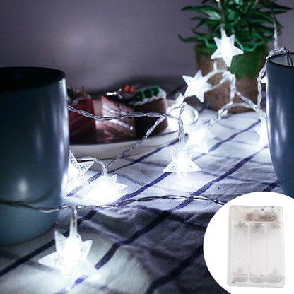LED Star Fairy Lights – Outdoor String Garland for Christmas, Weddings, Gardens, Patios and Party Decorations