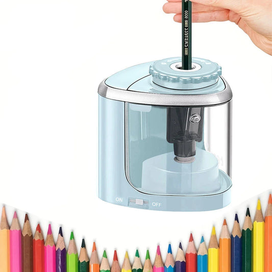 Automatic Electric Pencil Sharpener – Desktop Stationery Tool for Students, Teachers and Office Supplies with Fast Sharpening