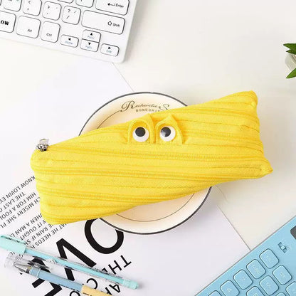 Monster Pencil Case – Large Capacity Cute Zipper Stationery Organizer for School Supplies, Pens, Art Tools and Everyday Storage