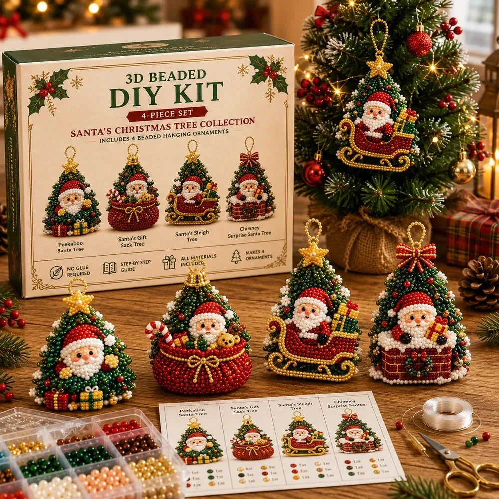 DIY Christmas Beaded Ornament Craft Kit