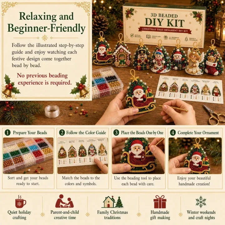 DIY Christmas Beaded Ornament Craft Kit