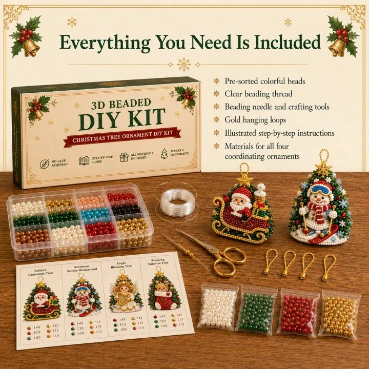 DIY Christmas Beaded Ornament Craft Kit