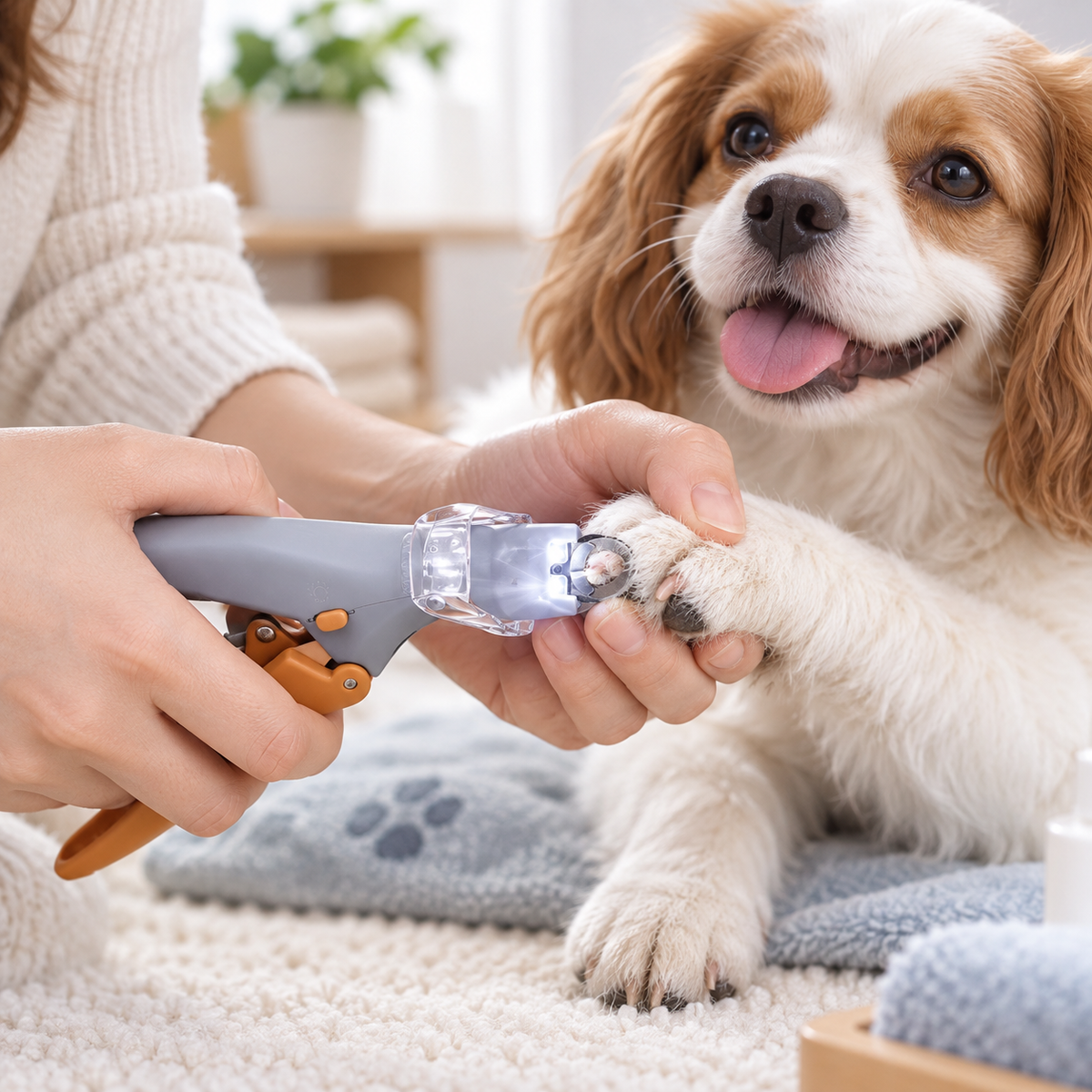 Safe Ergonomic Pet Nail Clippers Easy Grip Design