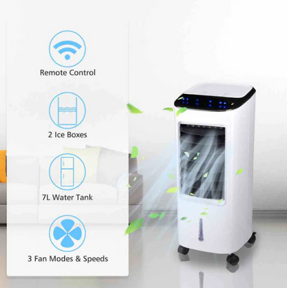 Buy Portable Air Conditioner & Evaporative Swamp Cooler  7L Tank | Fan, Humidifier, Filter + Remote Control