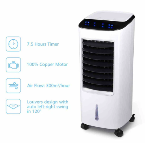 Buy Portable Air Conditioner & Evaporative Swamp Cooler  7L Tank | Fan, Humidifier, Filter + Remote Control