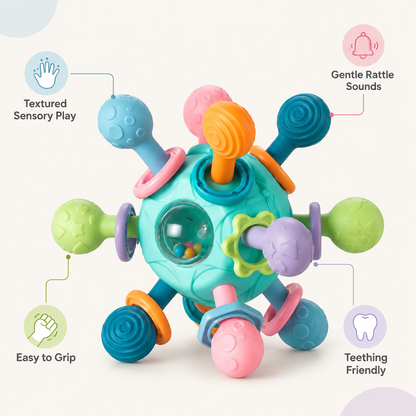 Sensory Ball Developmental Infant Toy Textured Rattle