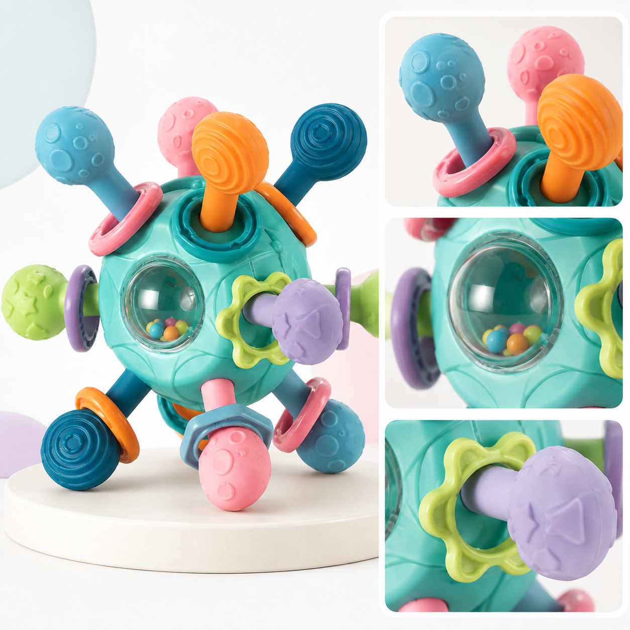 Sensory Ball Developmental Infant Toy Textured Rattle