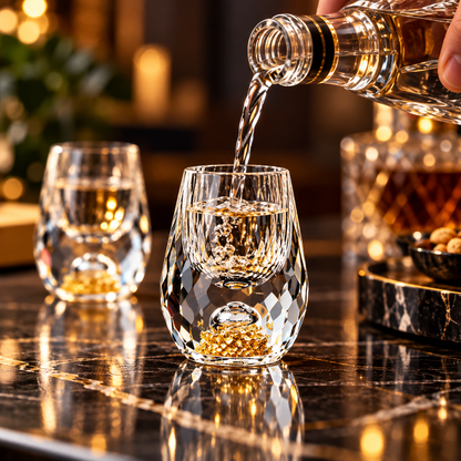 Sequined Crystal Shot Glass Luxury Decorative Drinkware