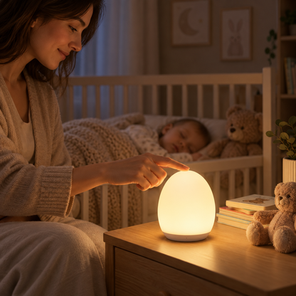 Silicone Night Light Touch Control Kids Portable Egg