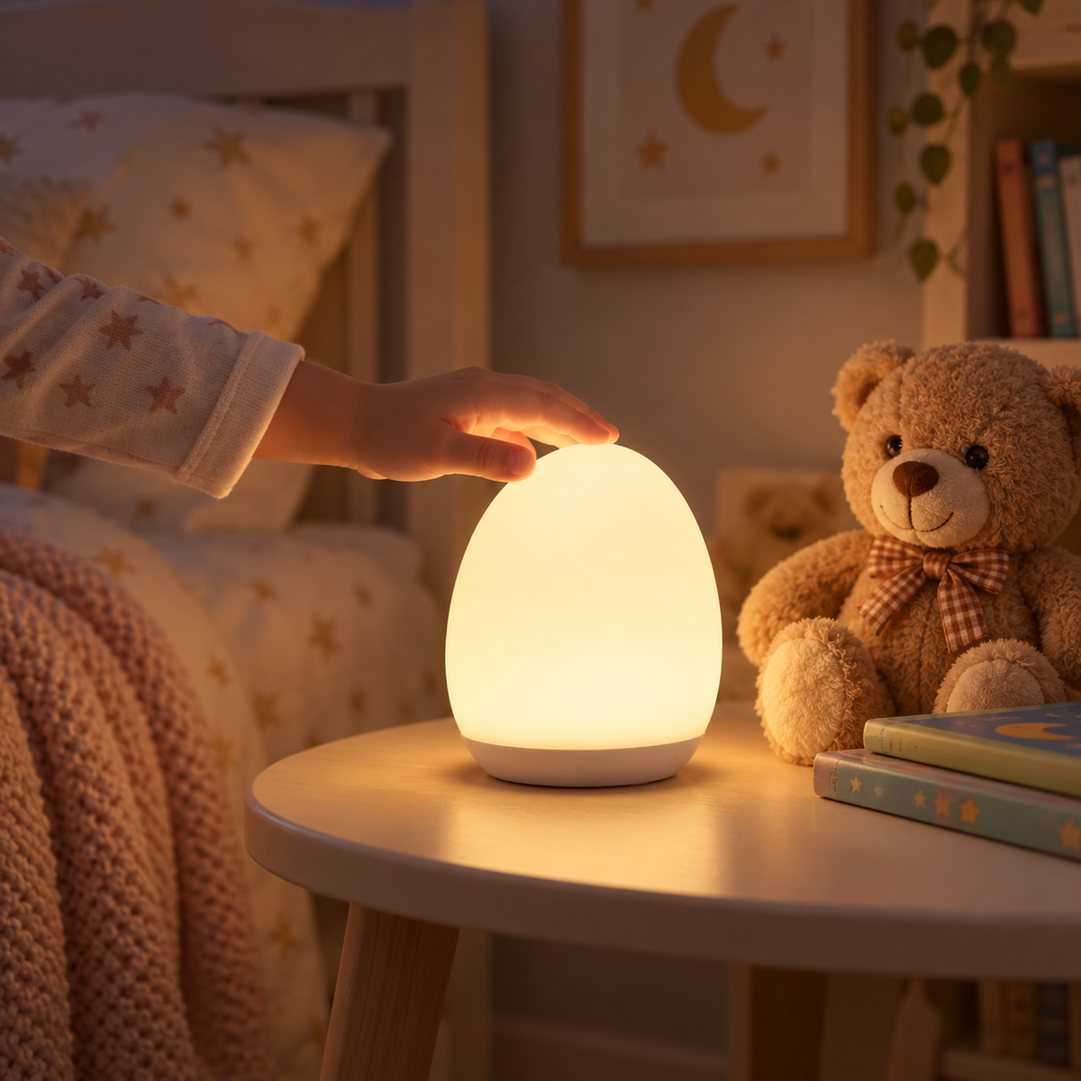 Silicone Night Light Touch Control Kids Portable Egg