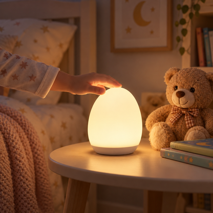 Silicone Night Light Touch Control Kids Portable Egg