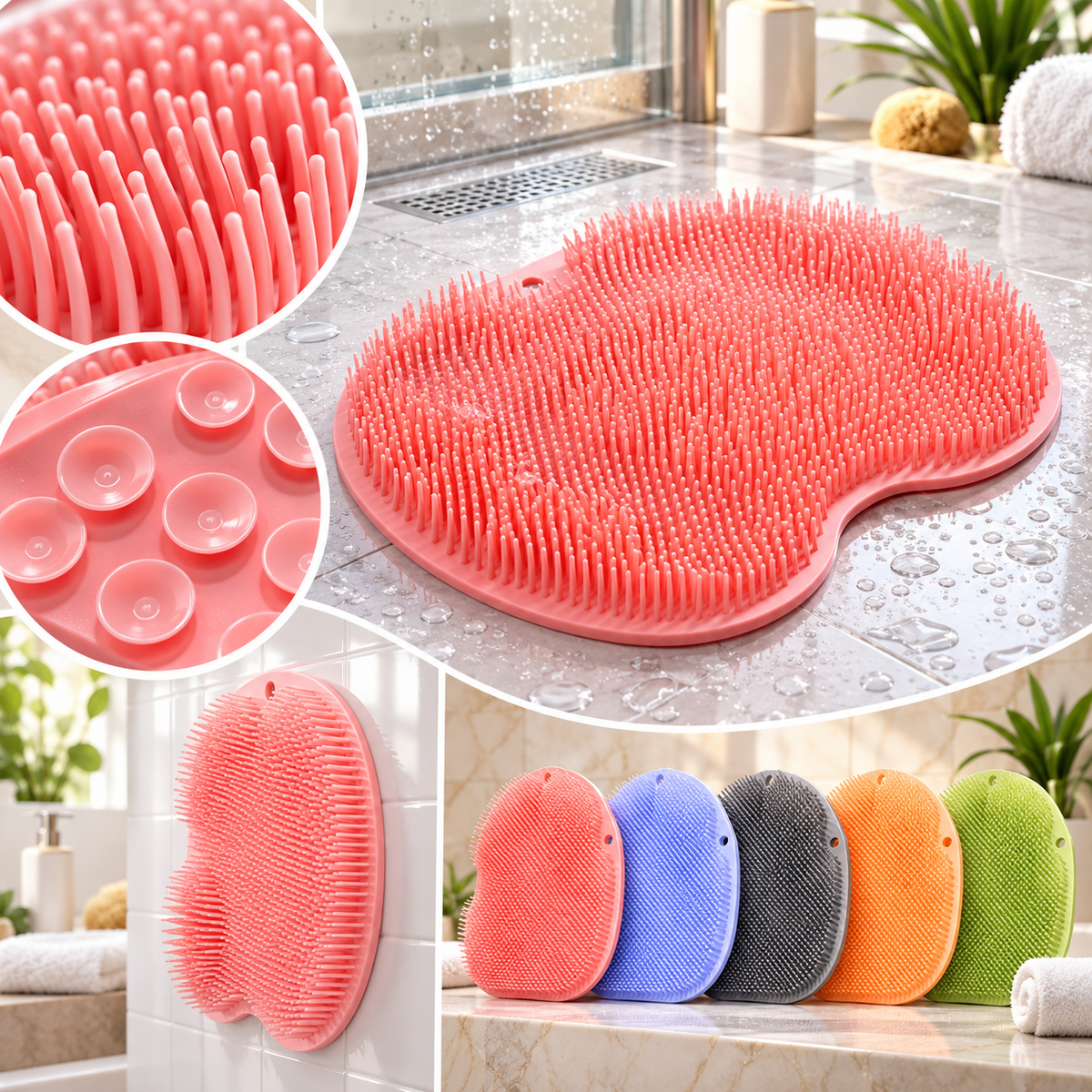 Silicone Scrubbing Mat Hygienic Bath Mat Elderly