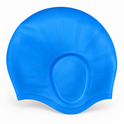 Silicone Swim Cap Ear Protection Long Hair Swim Training