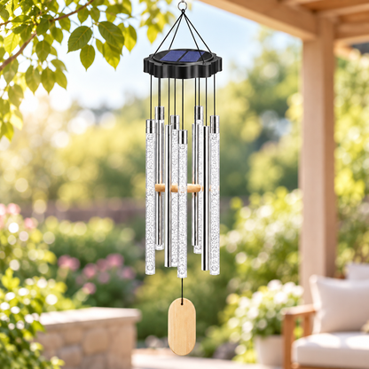 Solar Wind Chimes Musical Outdoor Hanging Lantern