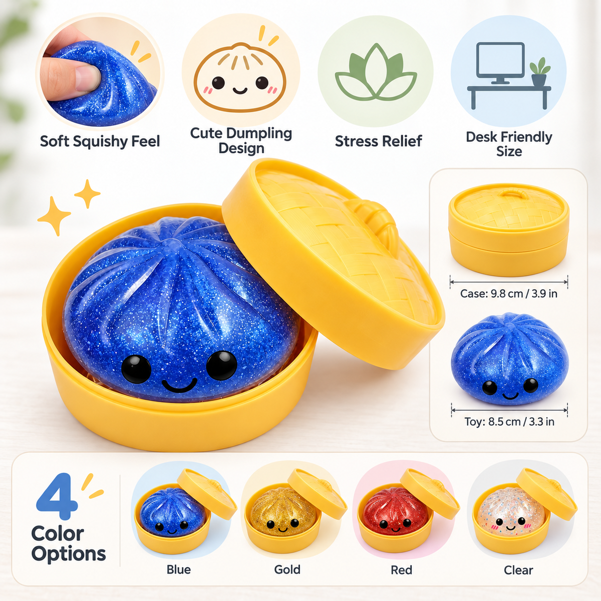 Squishy Stress Ball Soft Dumpling Sensory Fidget Toy