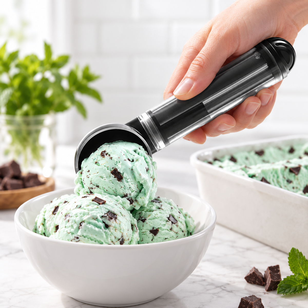 Thermal Non Stick Ice Cream Scooper Ergonomic Handle