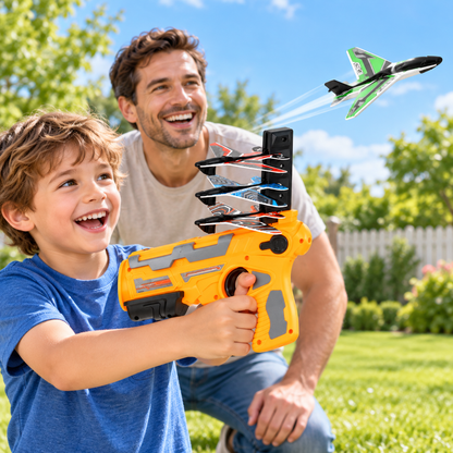Toy Airplane Shooter Launcher Handheld Reloading
