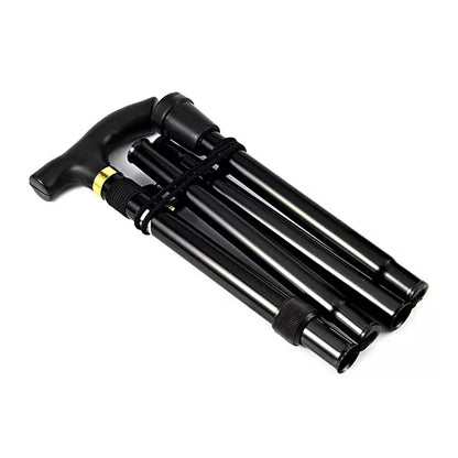 Telescopic Walking Stick with Ergonomic Grip and Non-Slip Rubber Tip, Foldable Design