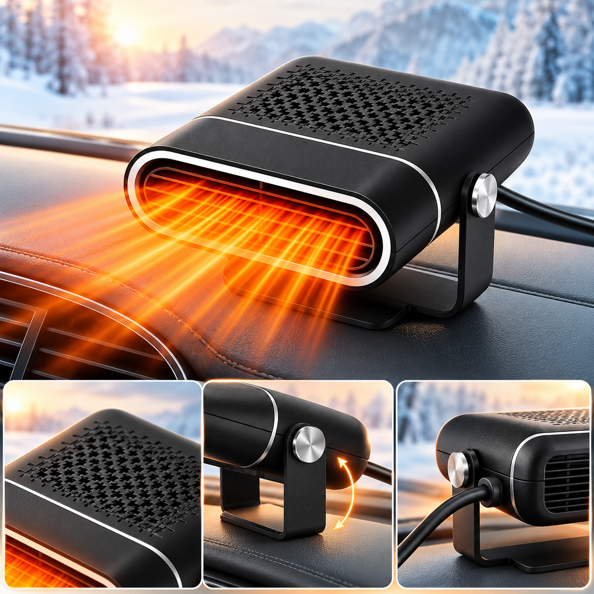 USB Car Heater Portable Defroster Dashboard Plug In