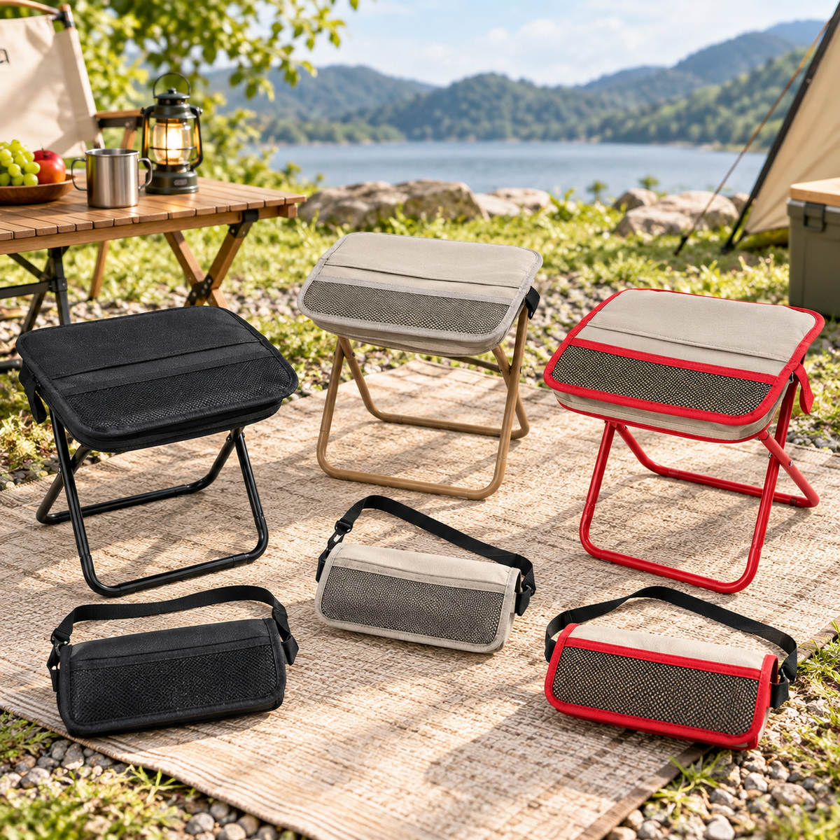 Ultralight Folding Stool Lightweight Camp Seat Portable