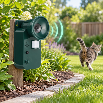 Ultrasonic Animal Repeller Motion Sensor Cordless Outdoor
