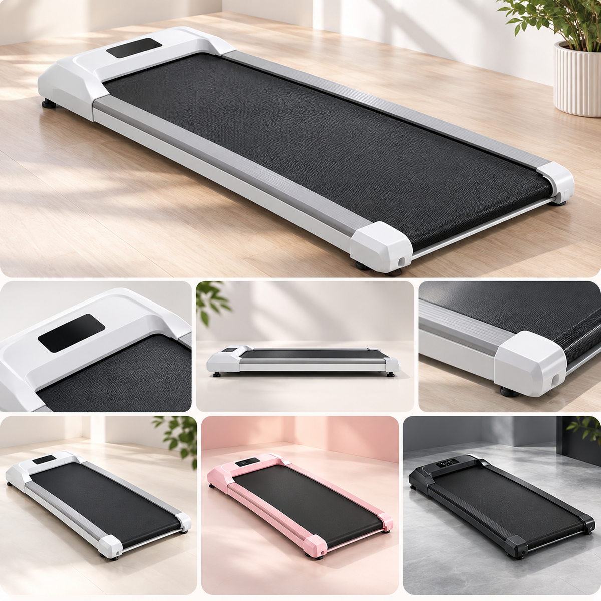 Under Desk Treadmill Standing Desk Wheels Portable Foldable