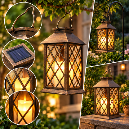 Weatherproof Garden Hanging Lantern Outdoor Decor