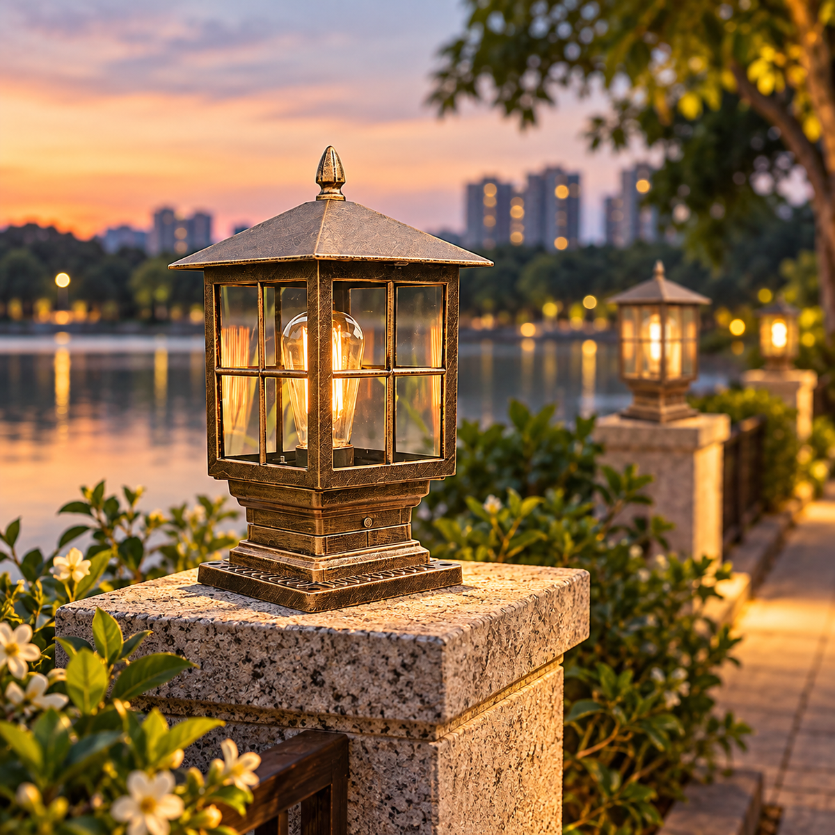 Weatherproof Outdoor Lamp Pillar Lamp Garden Lighting
