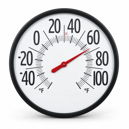 Weatherproof Outdoor Thermometer Large Dial Wall Mount