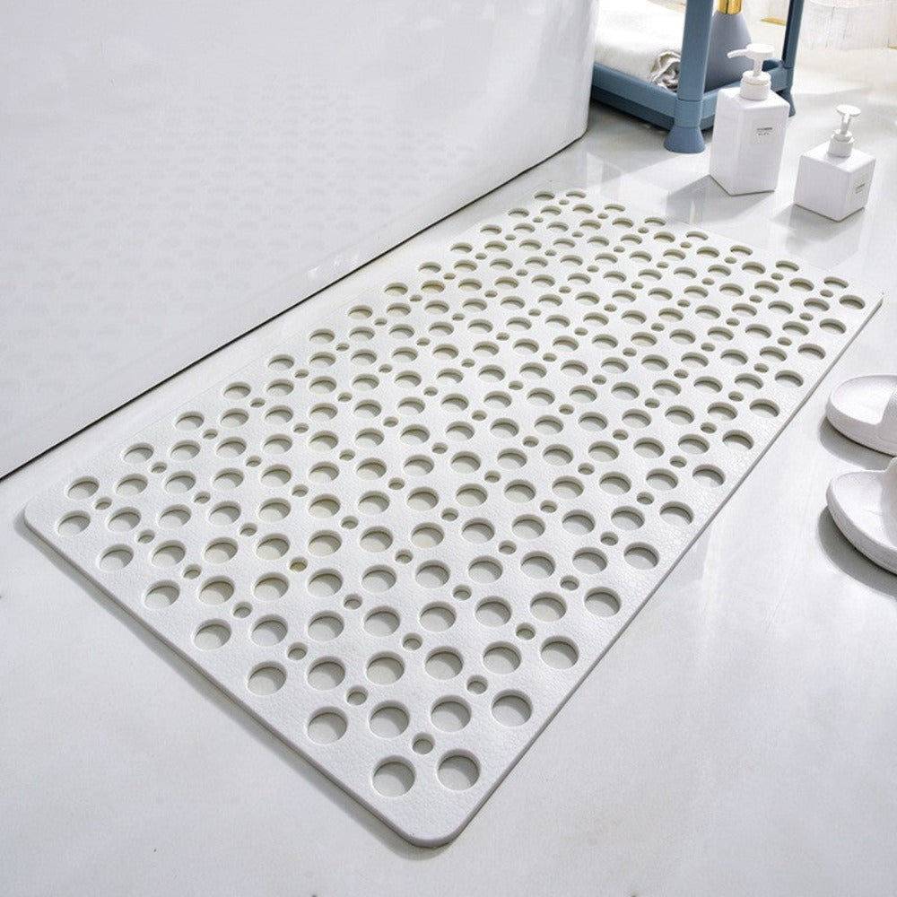 Textured Shower Mat with Grip Pattern Backing and Antibacterial Treatment