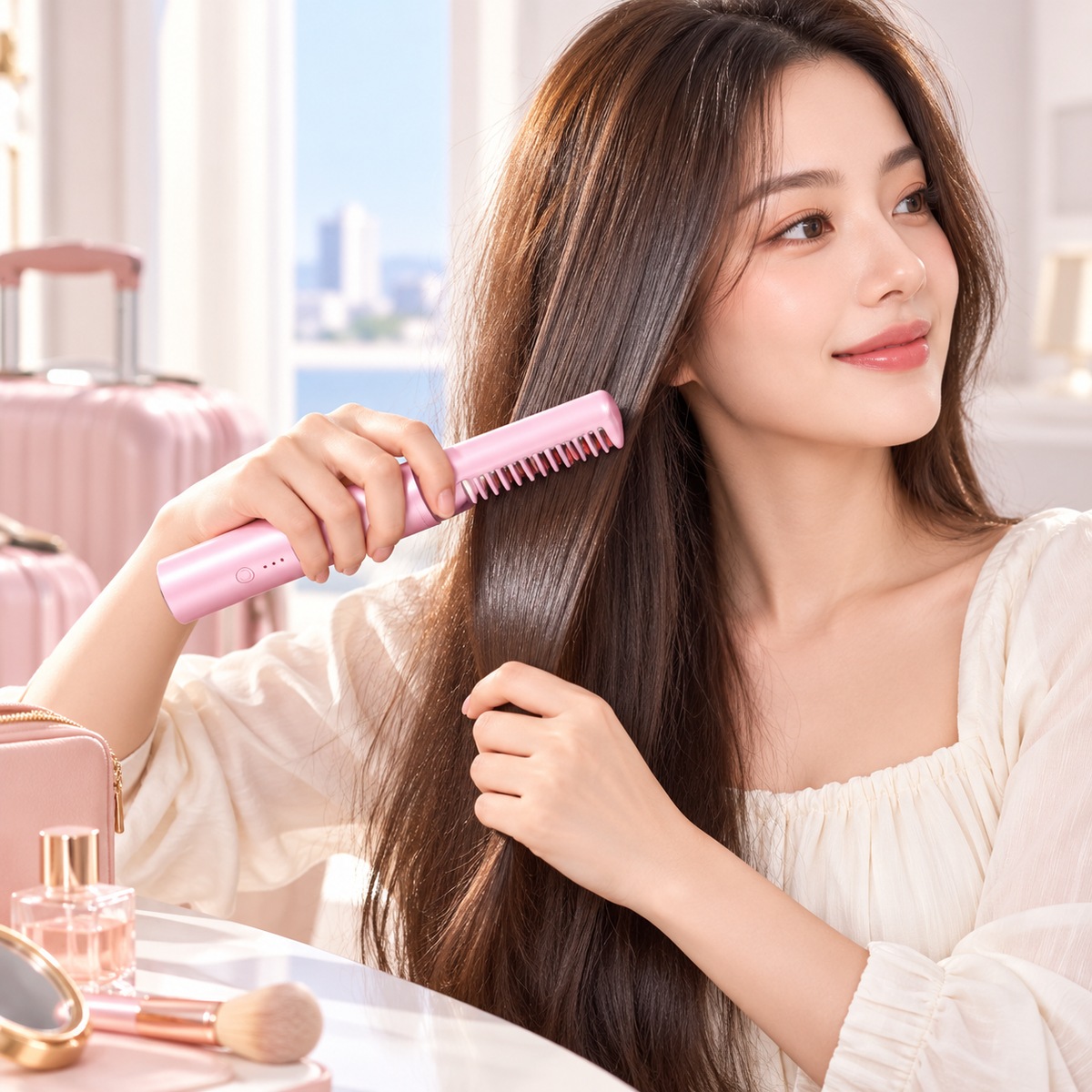 Wireless Hair Straightener Cordless Portable Travel Clogs