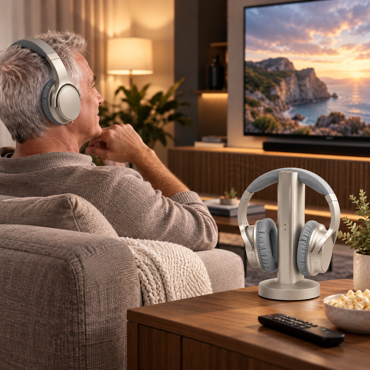 Wireless Headphones Long Range Comfortable Fit