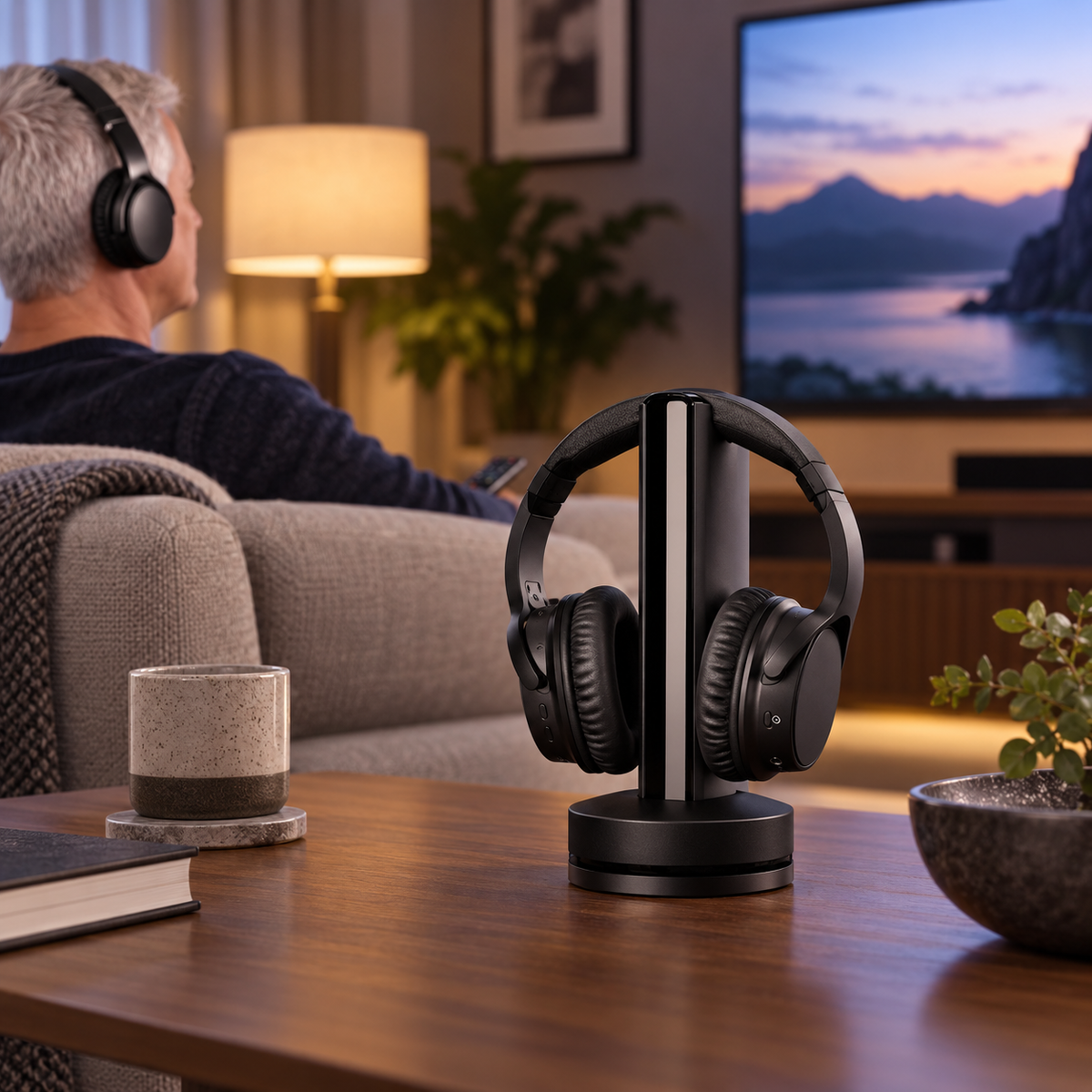 Wireless Headphones Long Range Comfortable Fit