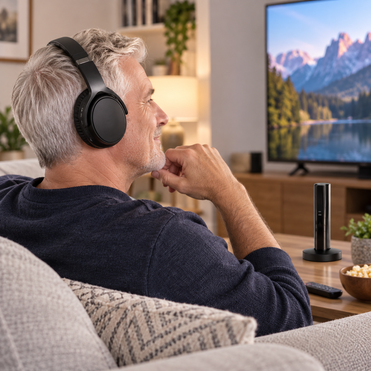 Wireless Headphones Long Range Comfortable Fit