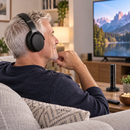 Wireless Headphones Long Range Comfortable Fit