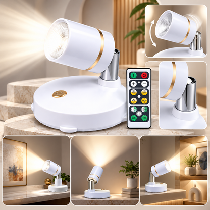 Wireless Spotlight Remote Control Dimmable LED Adjustable