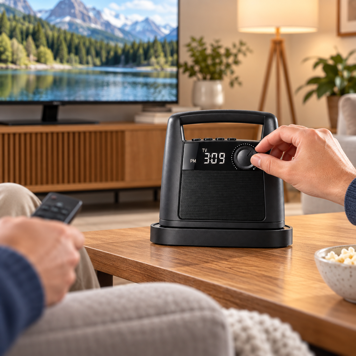 Wireless TV Speaker Rechargeable Portable Design