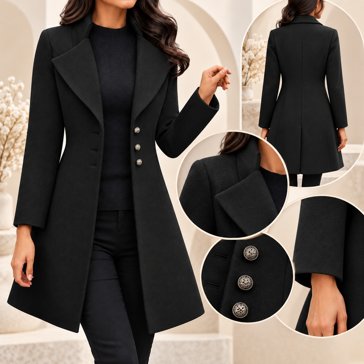 Women's Italian Style Warm Coat | Outerwear