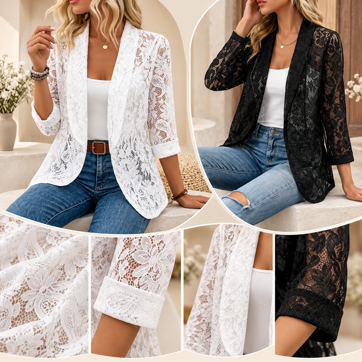 Women's Trim Blazer Solid Color Spring Summer | Outerwear