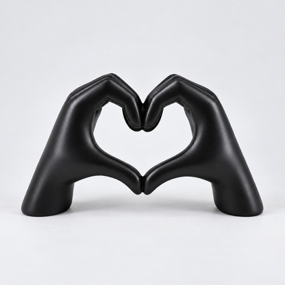 Wooden Decorative Figure Handcrafted Figurine Heart Shape