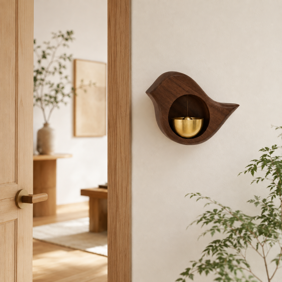 Wooden Doorbell Home Easy Install Design Decorative