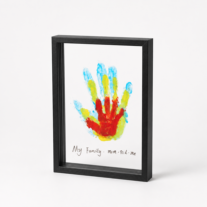 Wooden Frame Keepsake Family Handprint Display