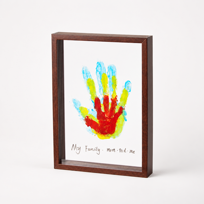 Wooden Frame Keepsake Family Handprint Display