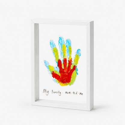 Wooden Frame Keepsake Family Handprint Display